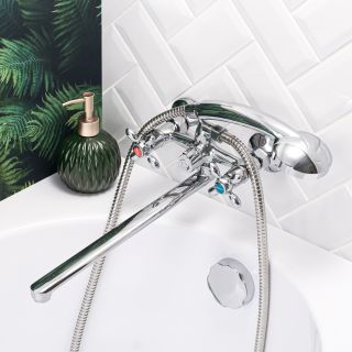 Смеситель для ванны с душем BOOU BA5318-4-C007-B702 хром